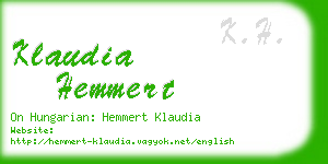 klaudia hemmert business card